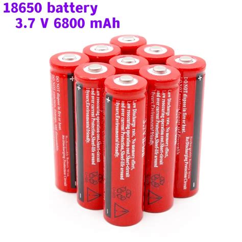 2023 18650 Recharable Battery 3 7V 6800 MAh 18650 Rechargeable Lithium