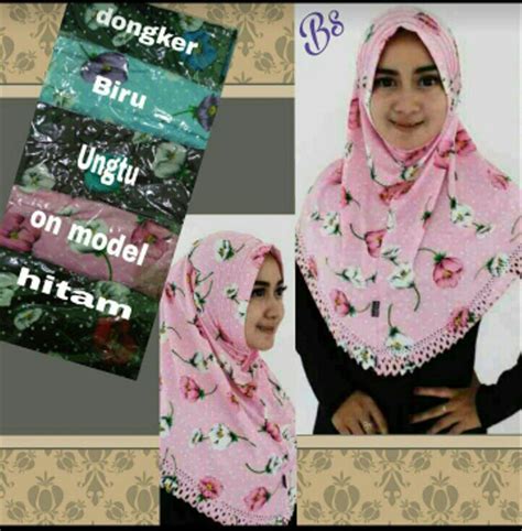 43 Tren Gaya Model Hijab Instan Motif Bunga Model Hijab