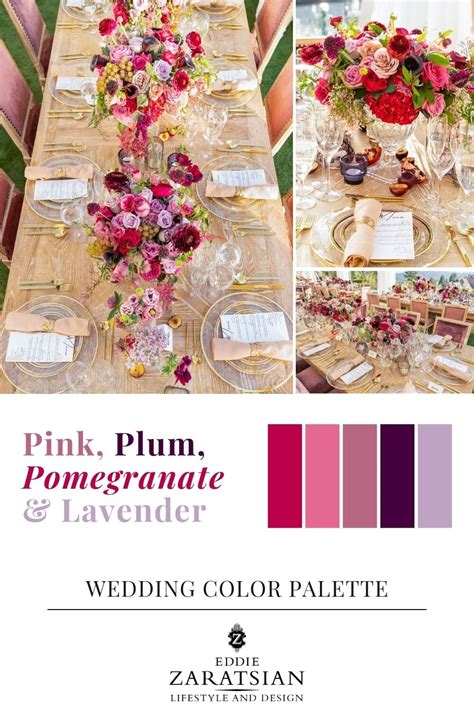 Pink Plum And Pomegranate Color Palette For Spring And Summer Parties