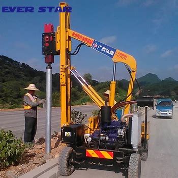 Crash Barrier Installation Ramming Machine Post Pounder - Buy Ramming ...