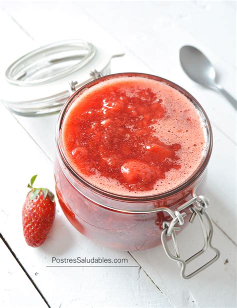 Mermelada De Fresas Sin Az Car Postres Saludables