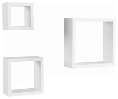 Lavish Home Floating Square Cube Wall Shelf Set - Contemporary ...