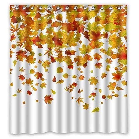 Romantic Autumn The Fall Of Maple Leaves Shower Curtains 60x72inch