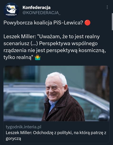 Janusz Korwin Mikke On Twitter KONFEDERACJA I PO I PiSowi Postawi B