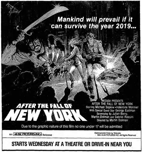 Temple Of Schlock Movie Ad Of The Week After The Fall Of New York