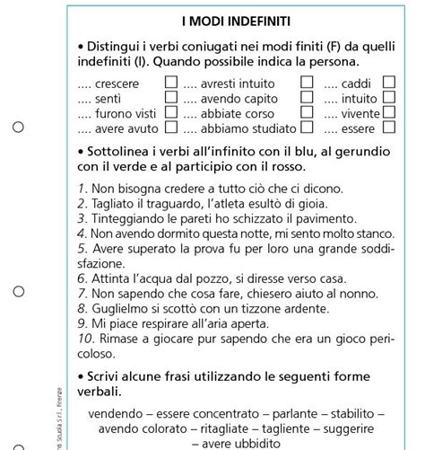 I Modi Indefiniti Giunti Scuola