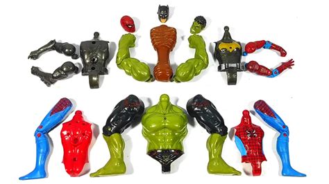 Merakit Mainan Hulk Smash Vs Spider Man Vs Batman Vs Siren Head