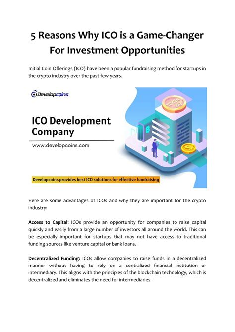 PPT - 5 Reasons Why ICO is a Game-Changer For Investment Opportunities PowerPoint Presentation ...