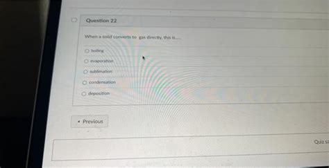 Solved When a solid converts to gas directly, this is | Chegg.com