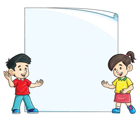 premium vector kids  blank paper illustration
