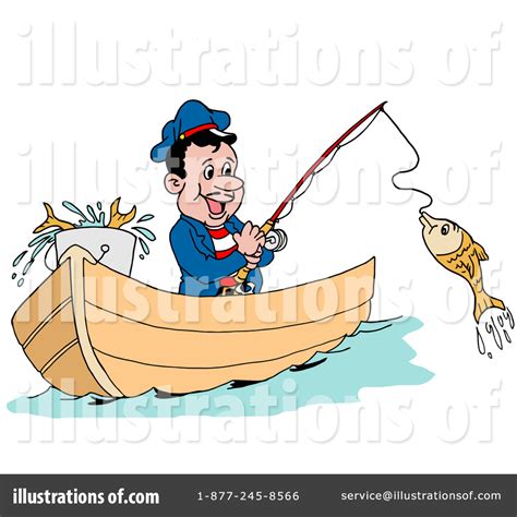 Fishing Clipart #33485 - Illustration by LaffToon