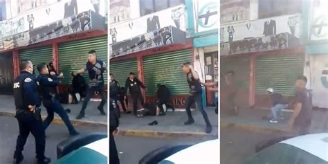 VIDEO Jóvenes se agarran a golpes con policías en Iztapalapa hay