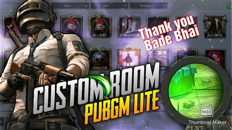 Custom Room In Pubg Lite Youtube