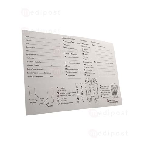 Fiches de suivi client pour pédicures Meilleurs prix
