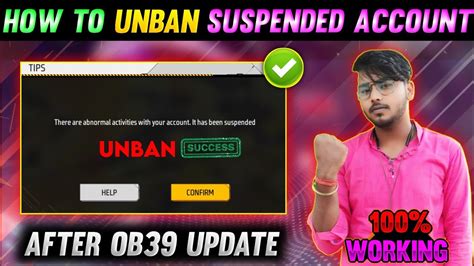 How To Recover Suspended Account In Free Fire Ob Update All Id