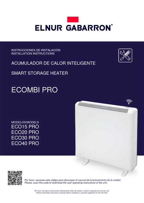 Ecombi PRO Wifi Smart Storage Heater Manual - ELNUR GABARRON