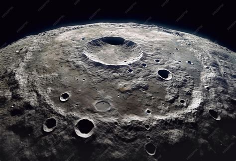 premium ai image craters   surface   moon close