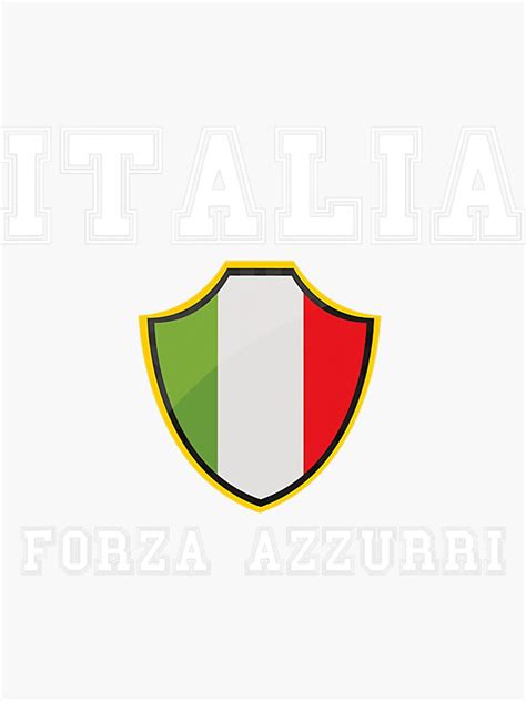 Italy Soccer Team Italia Jersey Forza Azzurri Italia Sticker For