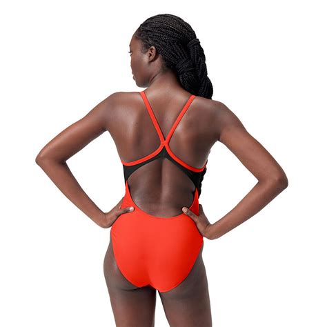 Womens Colorblock Racerback One Piece Dragon Fire One Piece