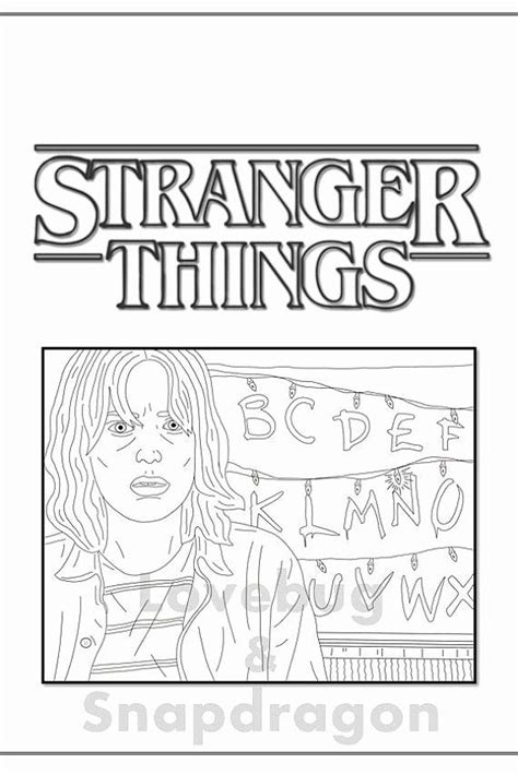 List Of Stranger Things Coloring Pages Logo