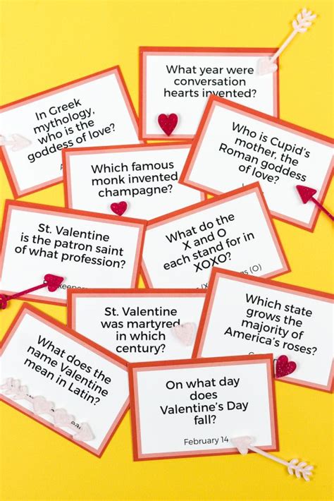 Printable Valentine's Day Trivia - Hey, Let's Make Stuff