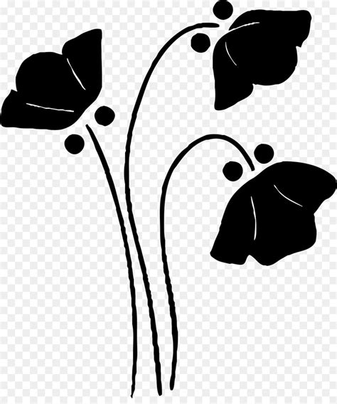 Free Black Flower Silhouette, Download Free Black Flower Silhouette png ...