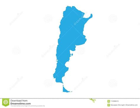 Map Of Argentina High Detailed Vector Map Argentina Stock Vector