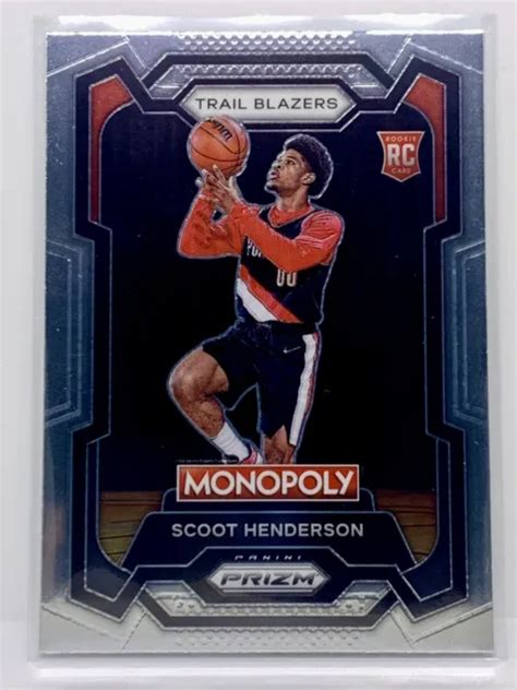 Panini Prizm Monopoly Scoot Henderson Rookie Portland Trail