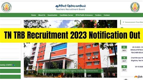 TN TRB Recruitment 2023 Notification Out For 2 222 Teacher Posts At