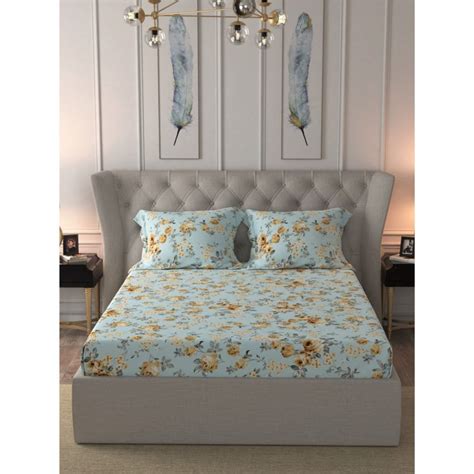 Buy Urban Space Serene Tc Cotton Bedsheets For King Fitted Bed