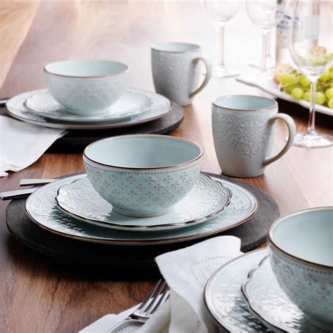 Pfaltzgraff Joanne 16 Piece Dinnerware Set Blue