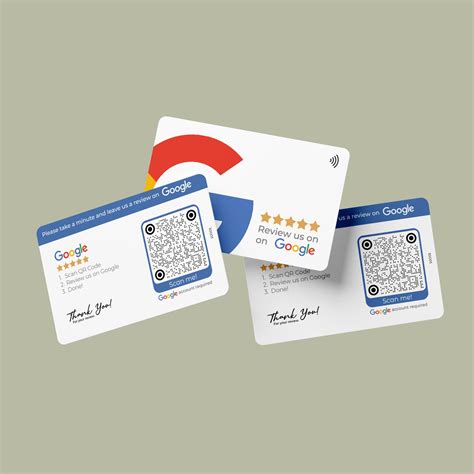 Google Review Business Card Iconic With Nfc And Qr Code Virtual Card