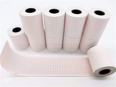 Paper Recording ECG Thermal 50mm X 30m Roll Black Trace Red