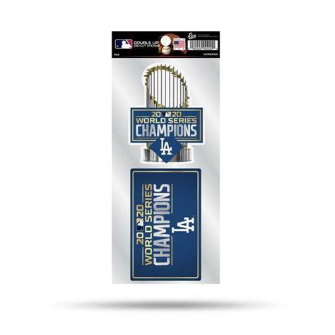 Los Angeles Dodgers Mlb World Series Champions Double Up Vinyl Die Cut