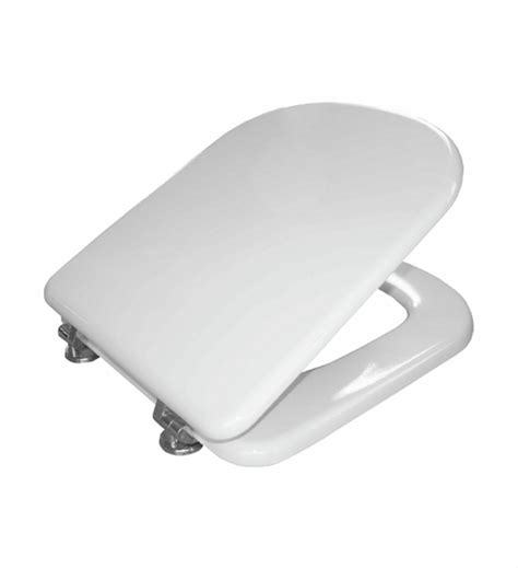 Tapa Asiento Inodoro Apto Monaco En Hdf Laqueado Blanco Herrajes Met Licos