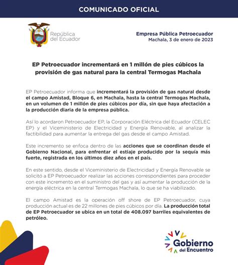 Ep Petroecuador On Twitter Comunicado Oficial Ep Petroecuador