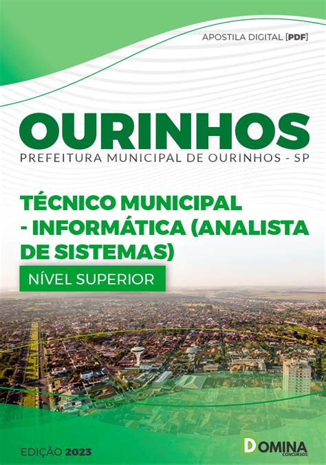 Apostila Ourinhos T C Municipal Analista Sistema Domina