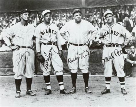 Lou Gehrig Bill Terry Babe Ruth And Mel Ott Photograph Works Emuseum