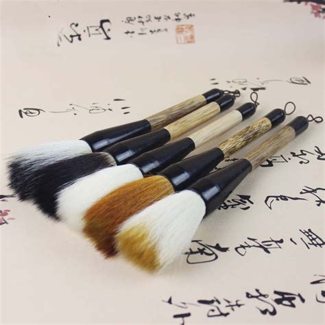 Ezone Super Large Hopper Shaped Writing Brush White Clouds Bamboo Wolf