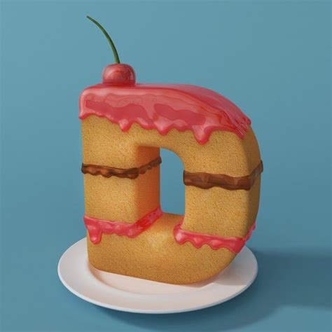 Typography Exploring The Soft World Of D With Smooth Alphabet Food