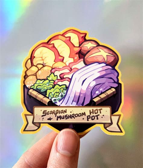 Scorpion And Mushroom Hot Pot Sticker TORI PNG