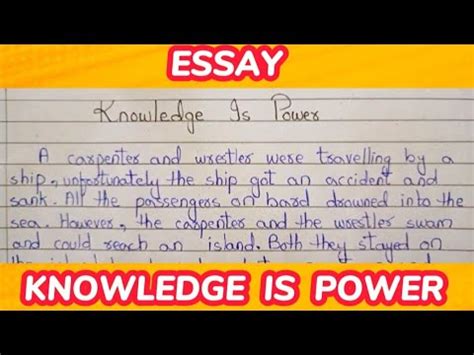 Essay Writing Knowledge Is Power Essay On Knowledge Is Power