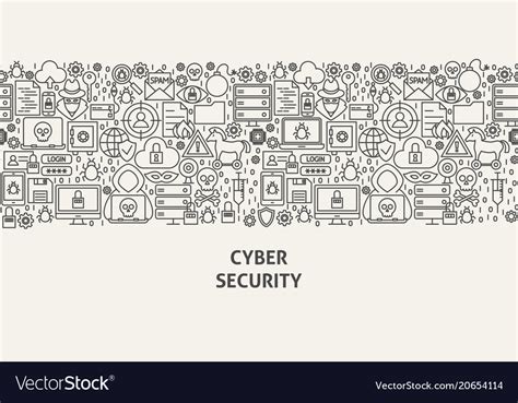 Cyber security banner concept Royalty Free Vector Image