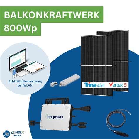 Balkonkraftwerk Paket 1 800Wp 2 Module 400W Black Frame 600W