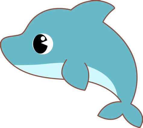 Lindo Personaje De Delfín Animal Marino De Dibujos Animados 10838144 Png