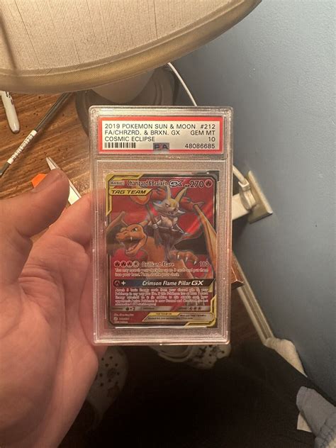 Psa Pokemon Cosmic Eclipse Charizard Braixen Gx Tag Team Full