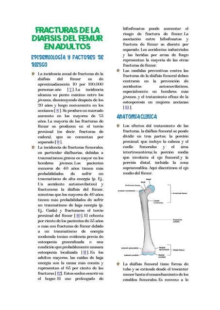 Resúmenes de Fractura de fémur Descarga apuntes de Fractura de fémur