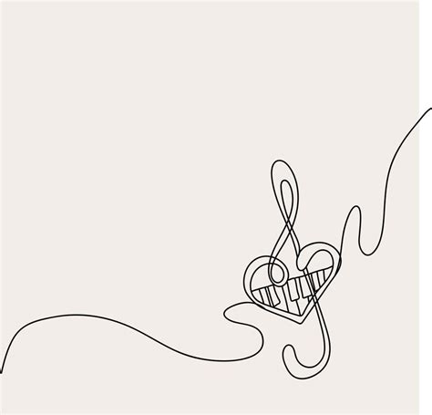 Minimalist Music Line Art Note Outline Drawing Simple Sketch Musician