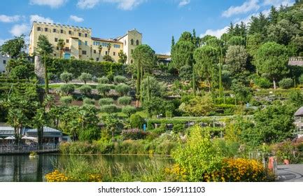 Botanic Gardens View Trauttmansdorff Castle Meran Stock Photo ...