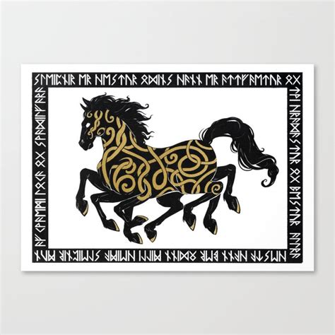 Sleipnir - Norse Mythology Canvas Print by Karitas | Society6